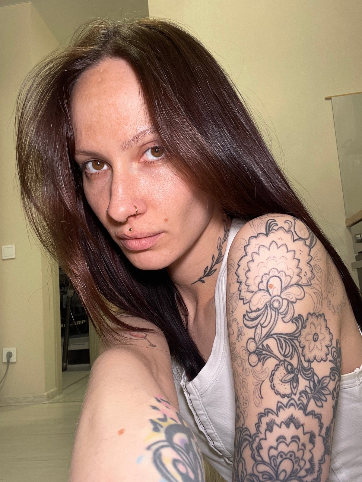 Person photographed lying indoors in Izhevsk, Russia