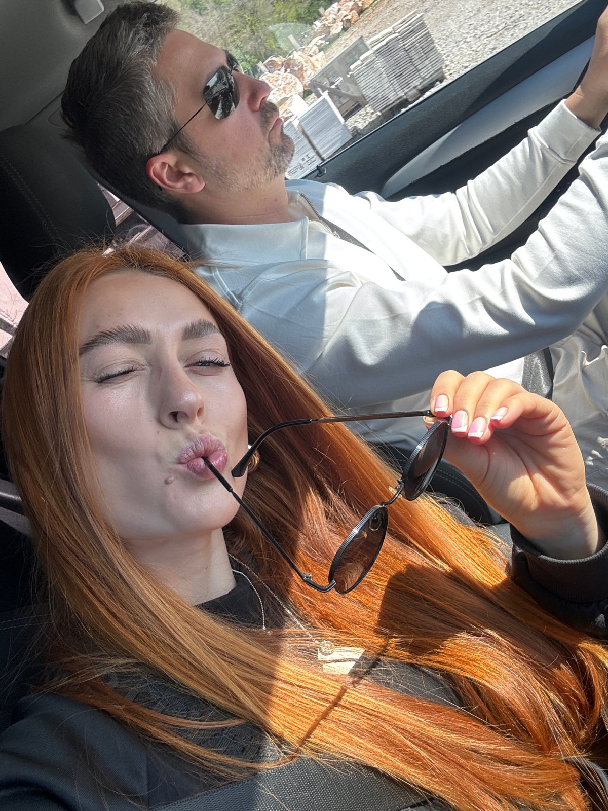 Woman with sunglasses observed in vehicle in Montenegro