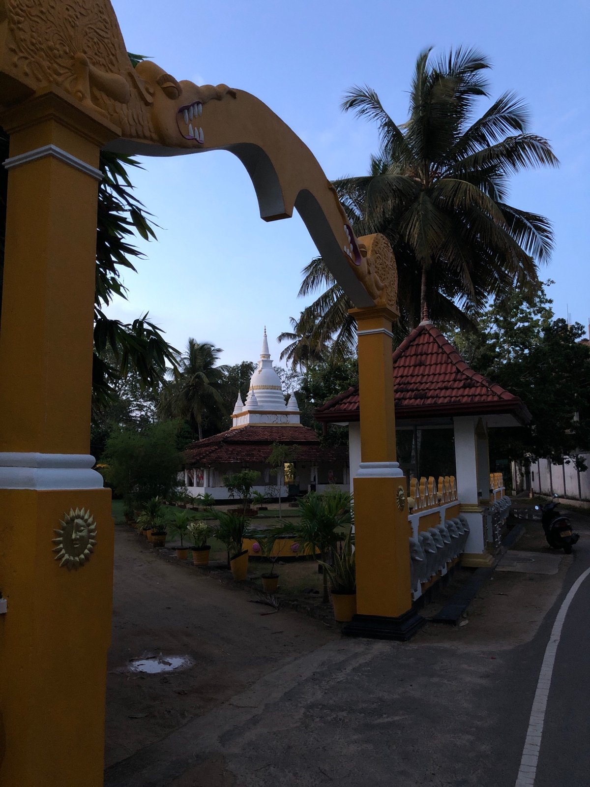 Buddhist temple complex visit in Habaraduwa, Sri Lanka