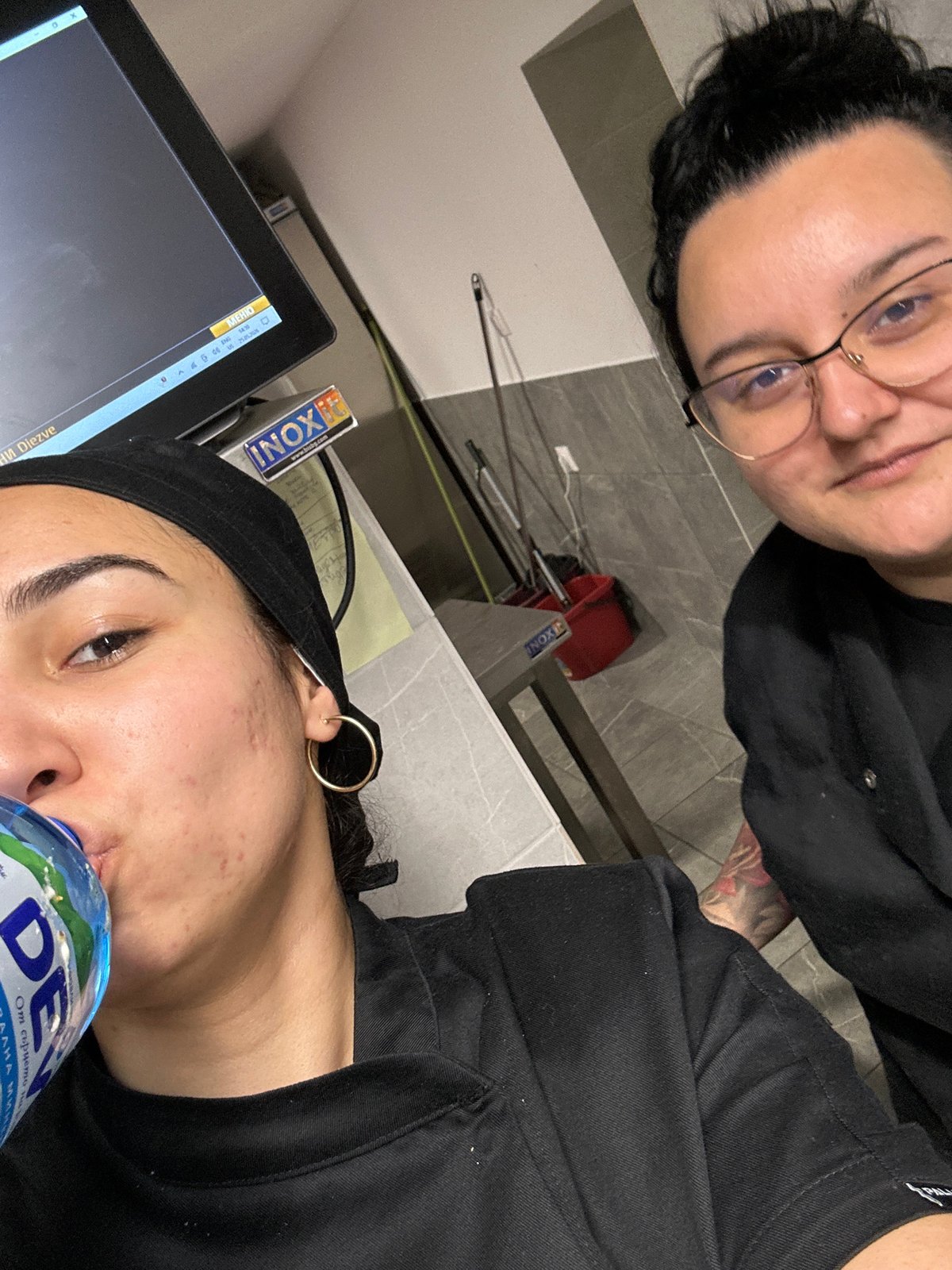 Medical workers share lunch break selfies in Burgas