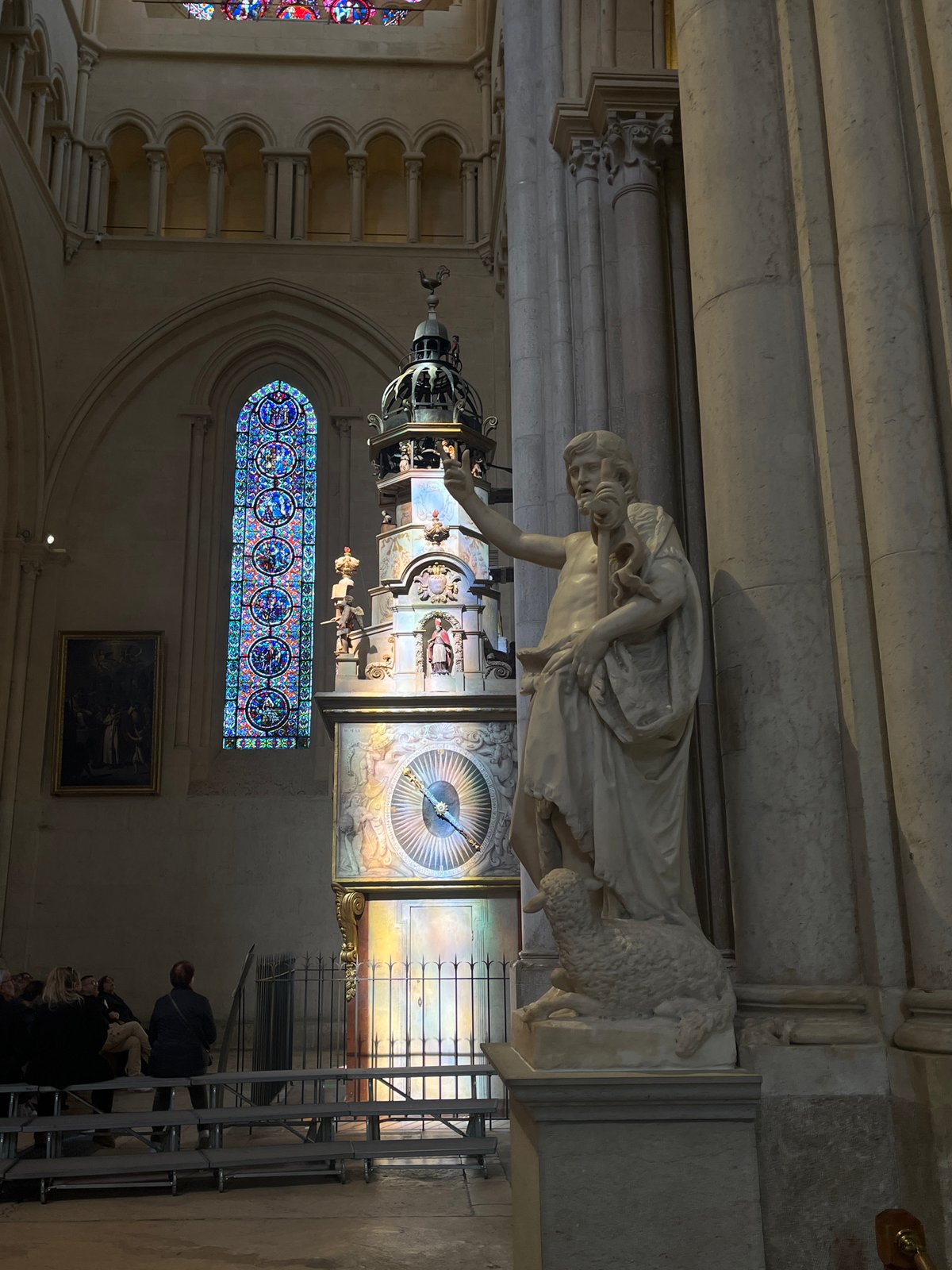 Lyon Cathedral's astronomical clock photographed by visitor