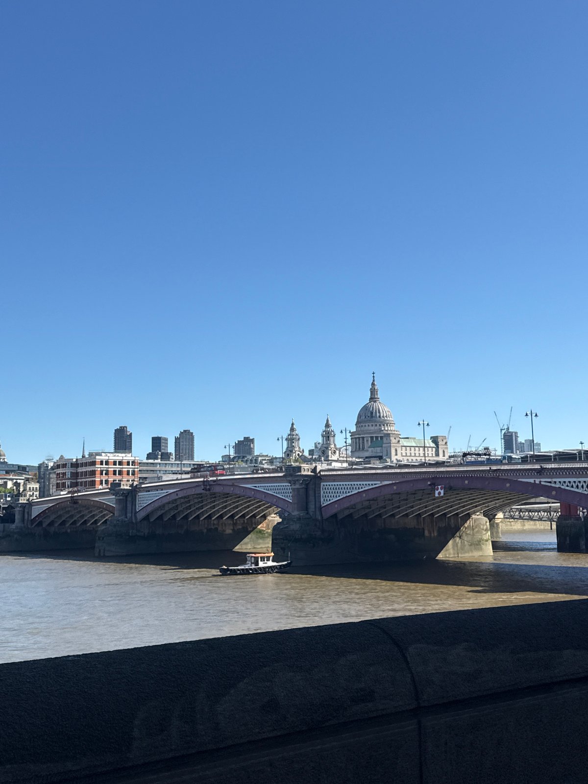 Clear morning view of London skyline captured from elevated position