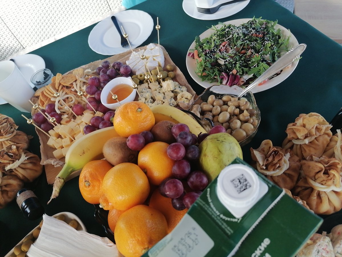 Outdoor meal gathering documented in residential backyard setting