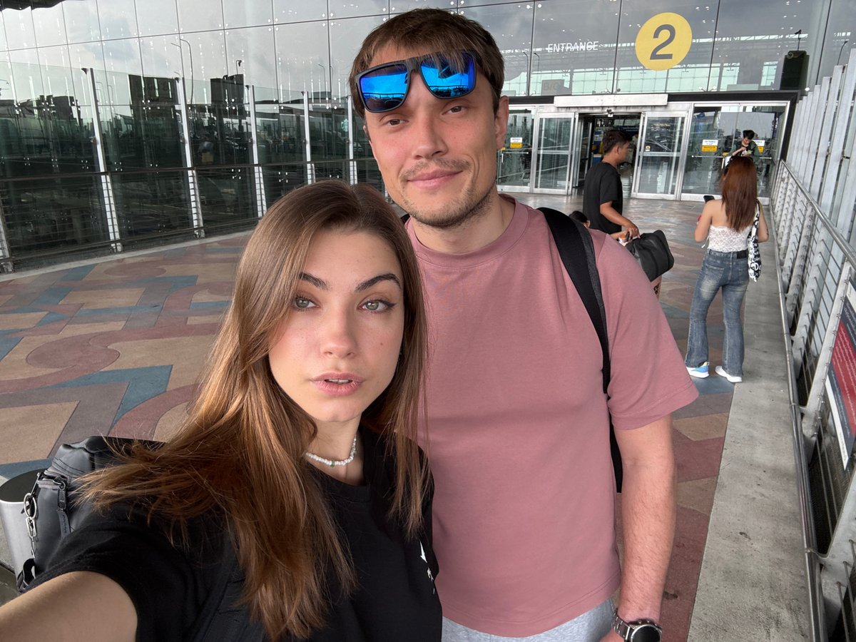 Couple poses for indoor selfie in Thailand