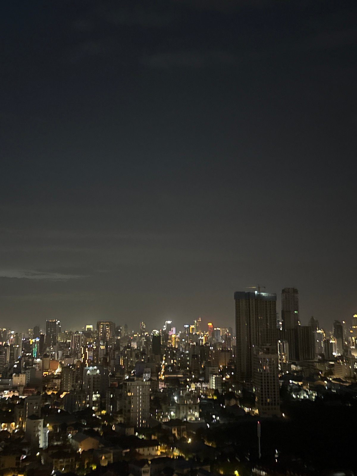 Khan Mean Chey at night, seen from above