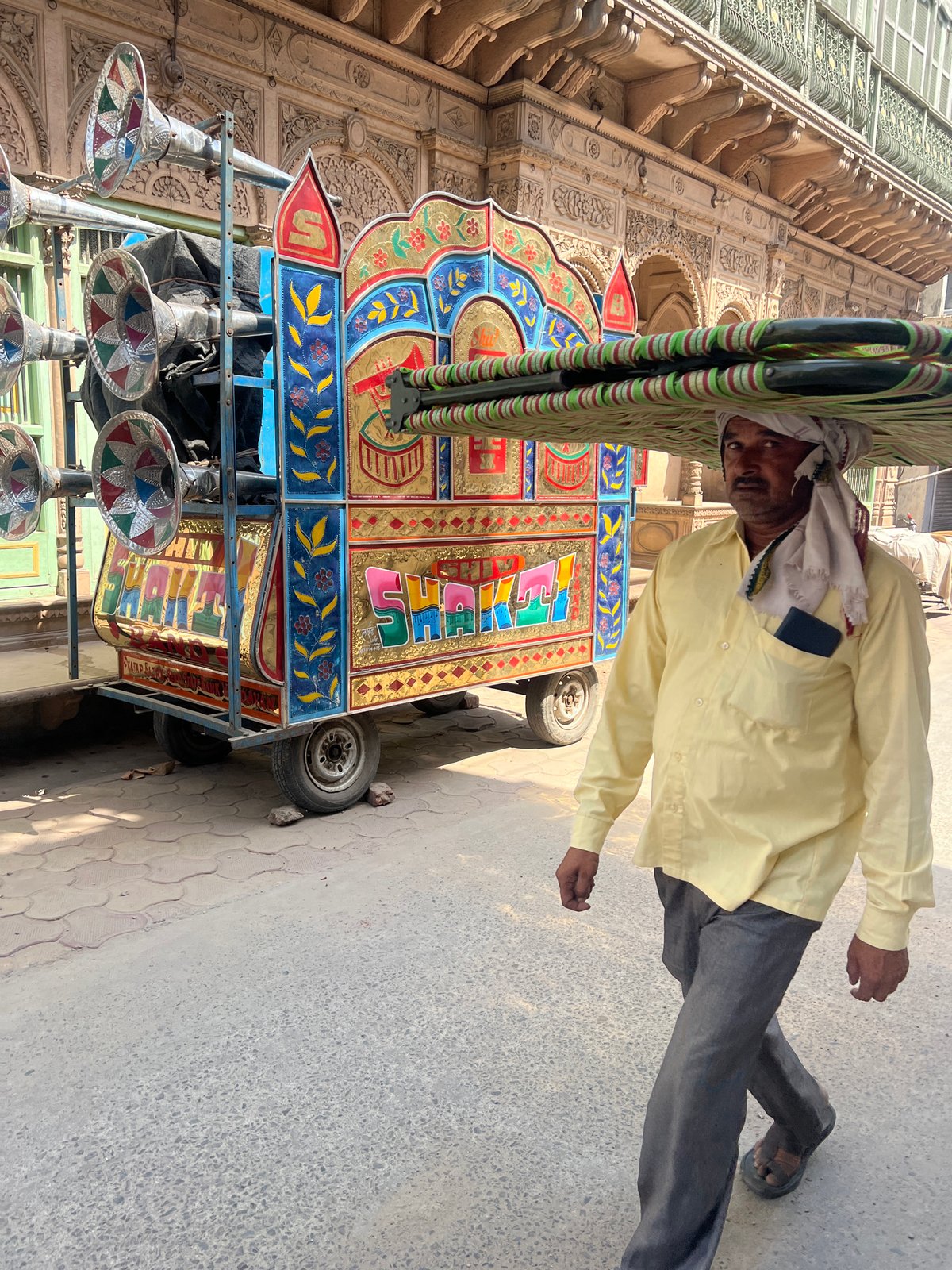 Morning street life documented in Vrindavan, India
