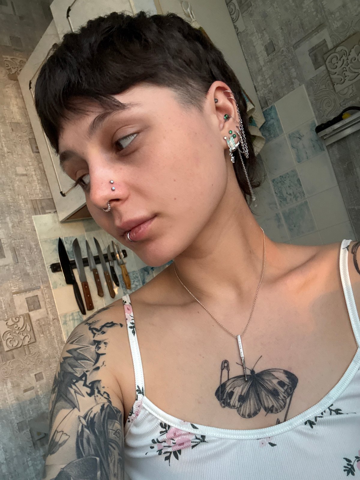 Late-night selfie session documented in Saint Petersburg apartment