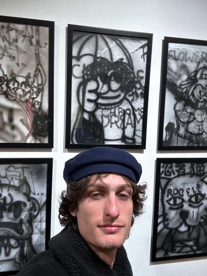Paris art gallery hosts evening event with DJ setup