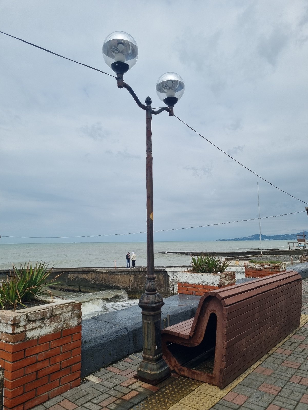 Morning scenes documented along Sochi's Black Sea promenade