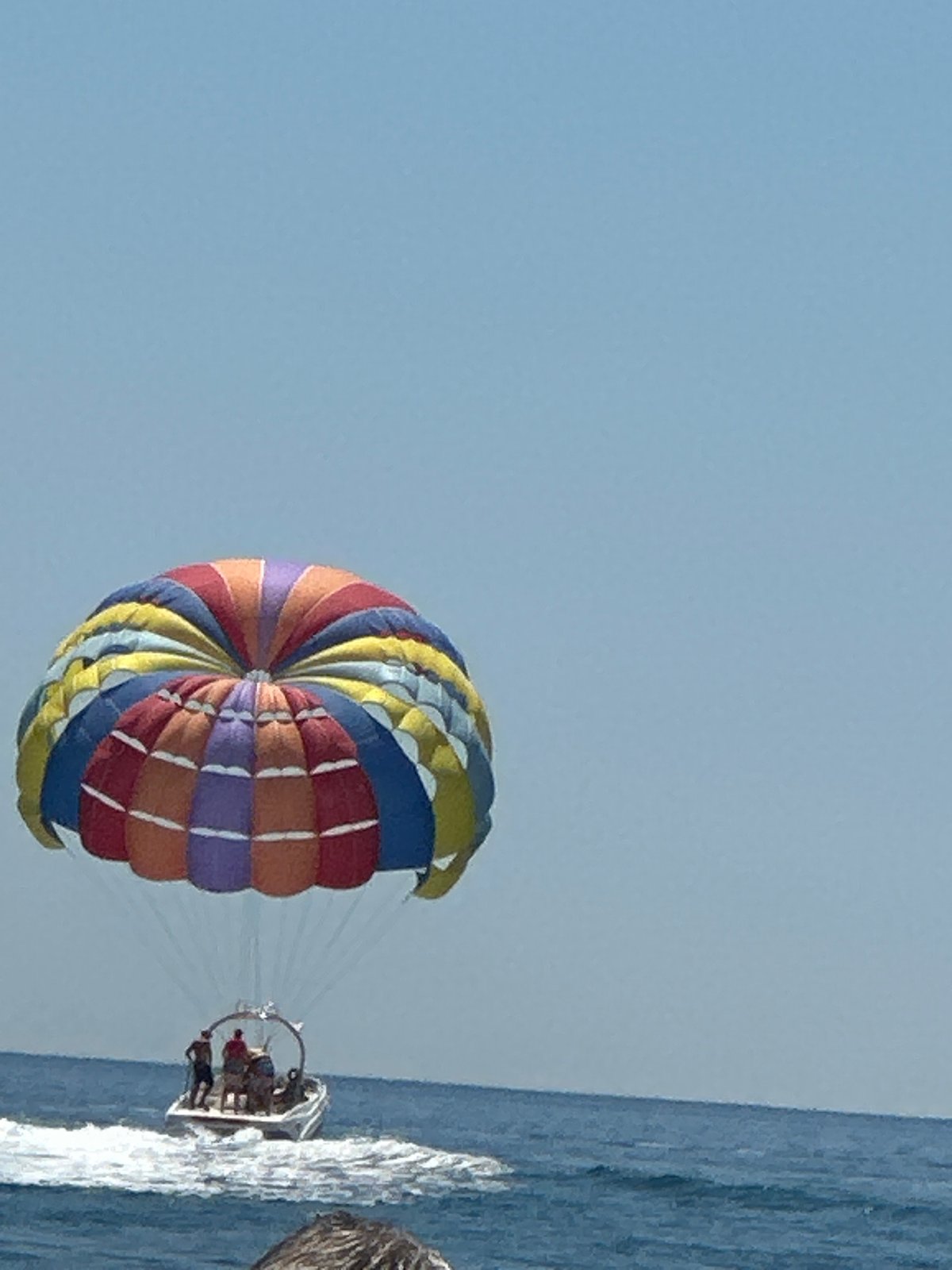 Parasailing and beach life on the Montenegrin Adriatic coast