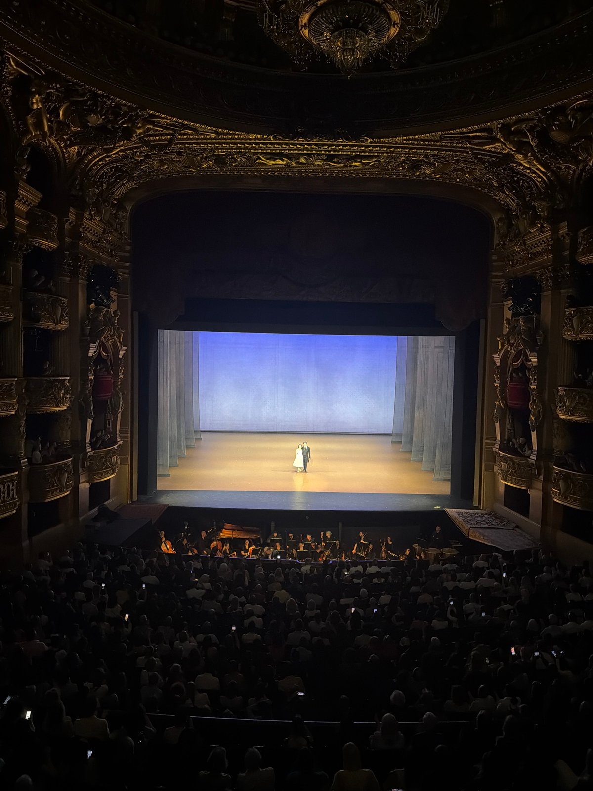 Opera performance ends with curtain call at Palais Garnier