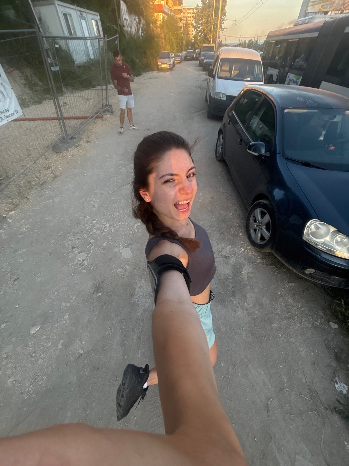 Outdoor workout session documented around Varna's urban edges