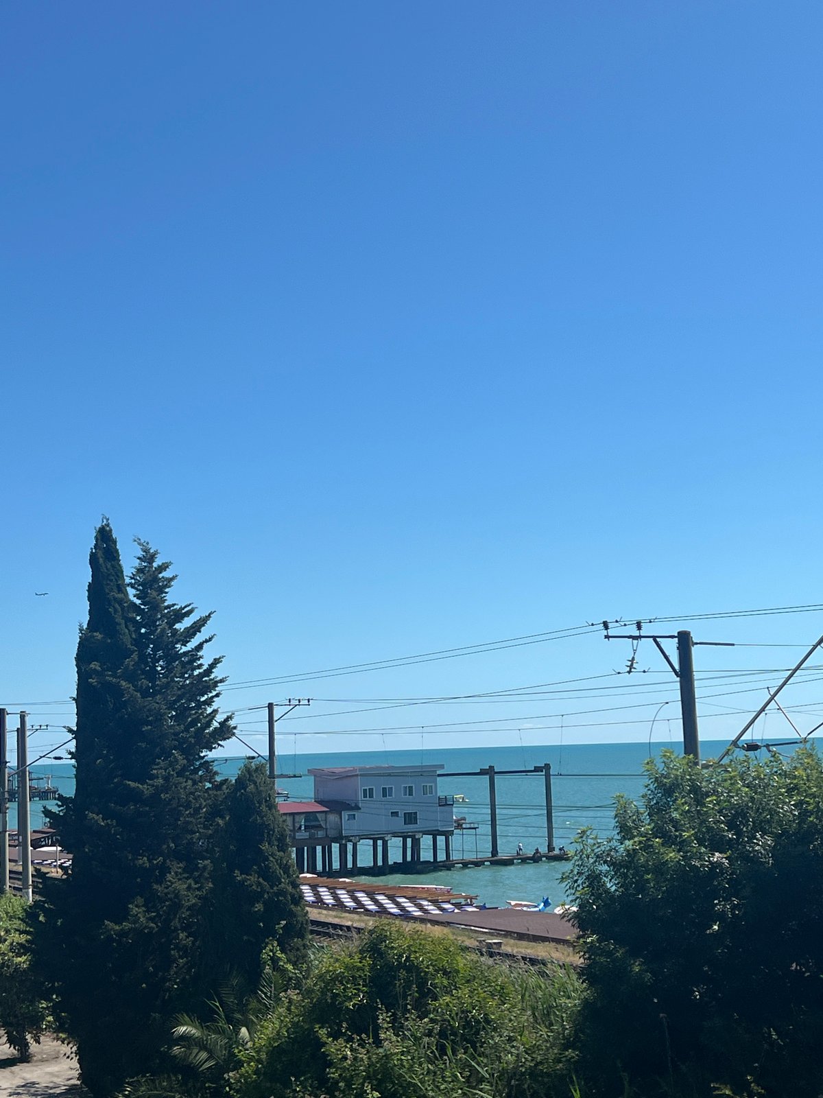 Sunny afternoon along the Sochi Black Sea waterfront