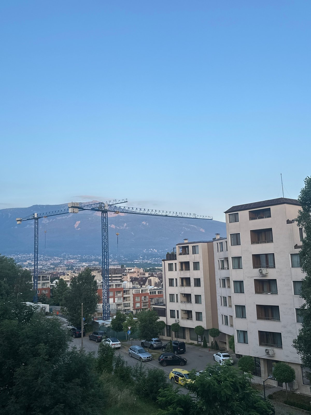 Elevated views across Sofia's rooftops and skyline