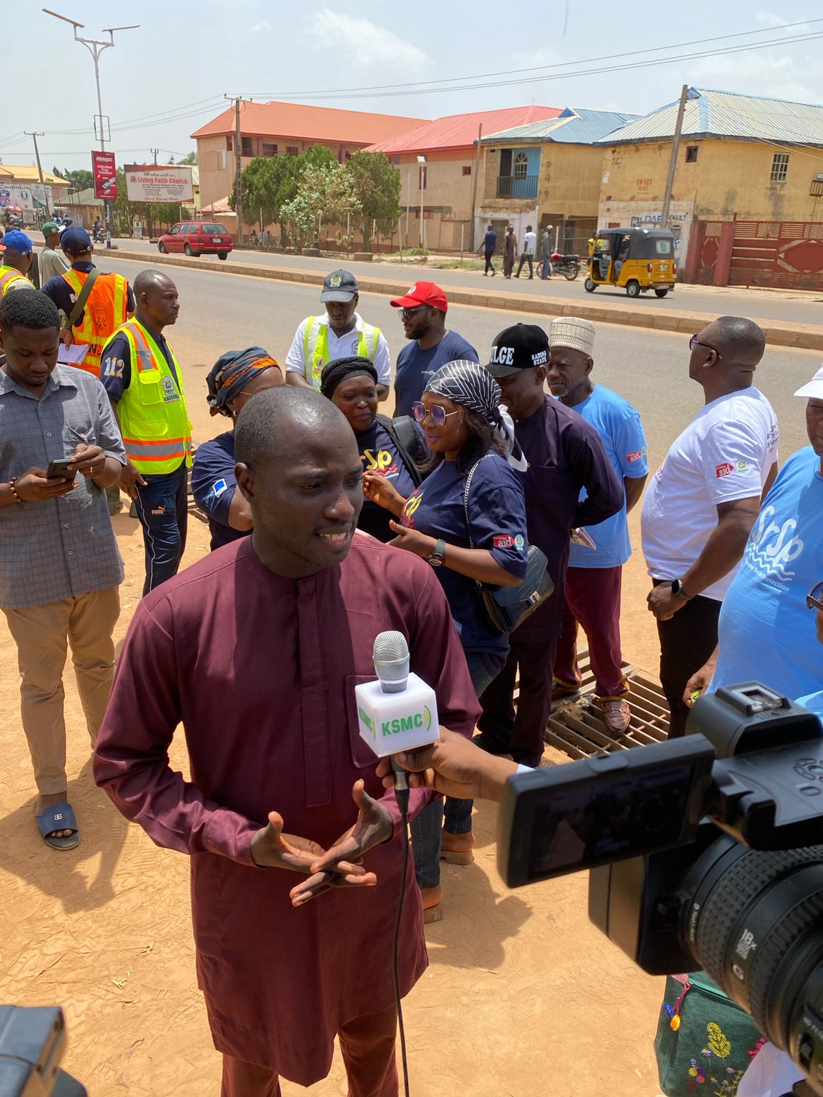 Media interviews residents about social protection in Sabon Tasha