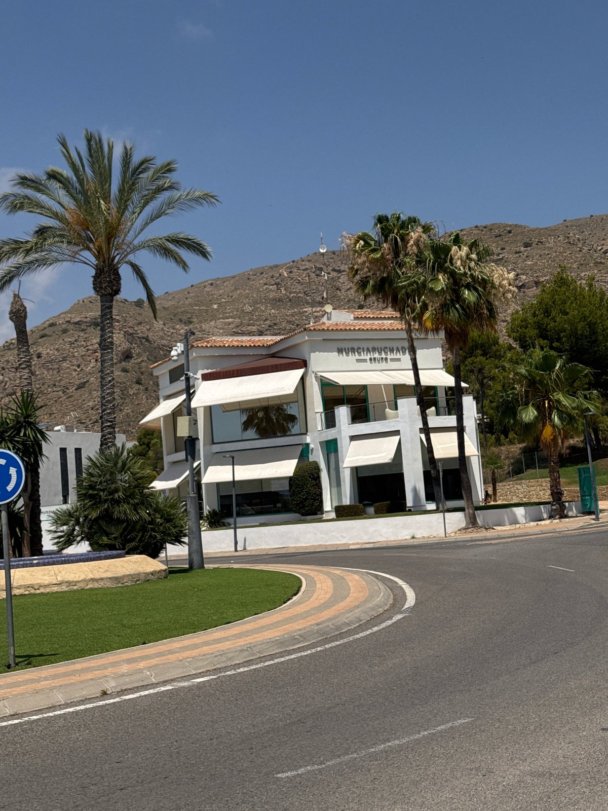 Sunny streets and coastline views around Finestrat, Spain