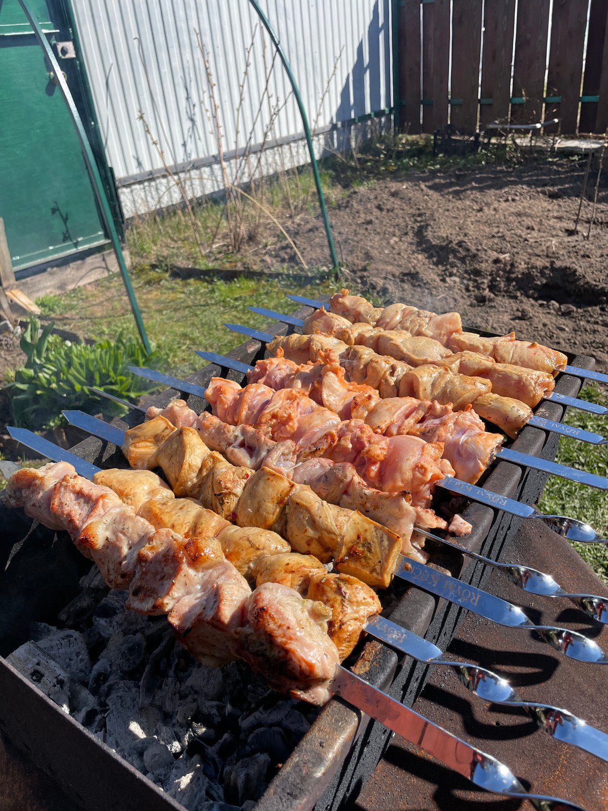 Spring barbecue and garden blooms documented in Chaikovsky, Russia