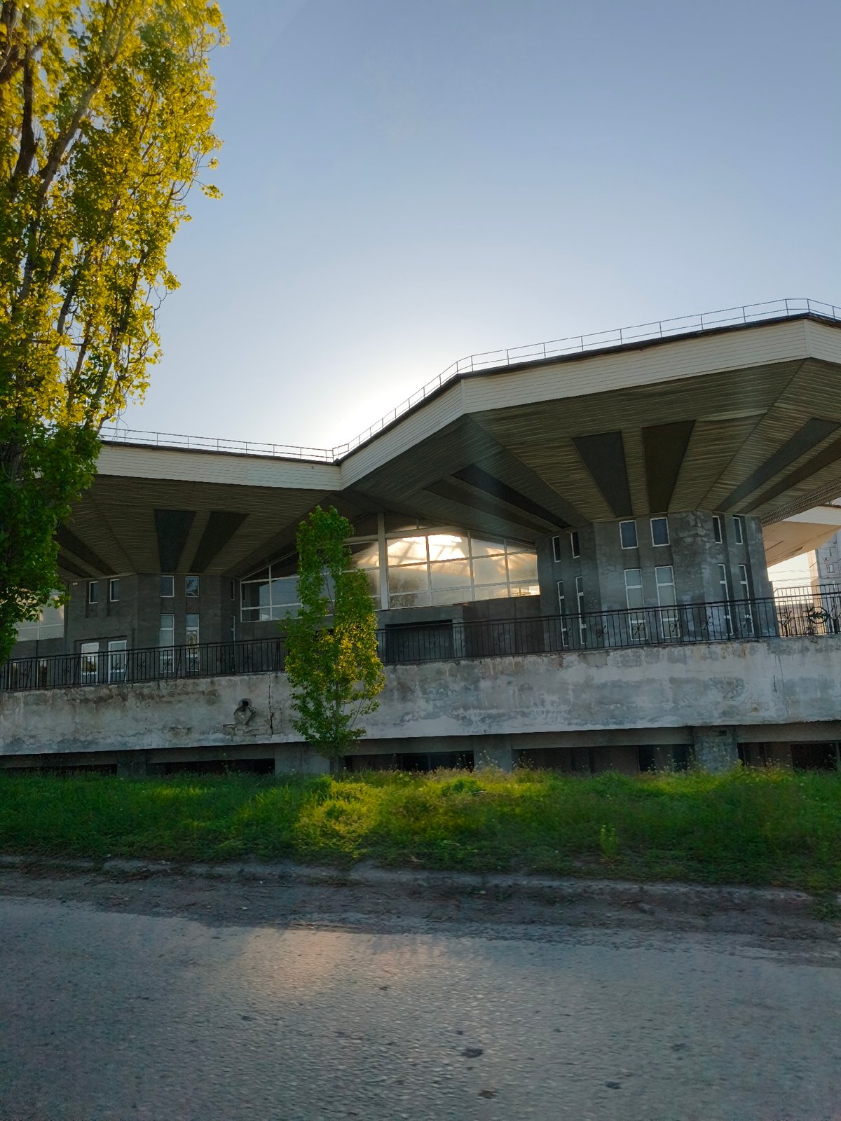 Deteriorating Brutalist building documented in Kryvyi Rih, Ukraine