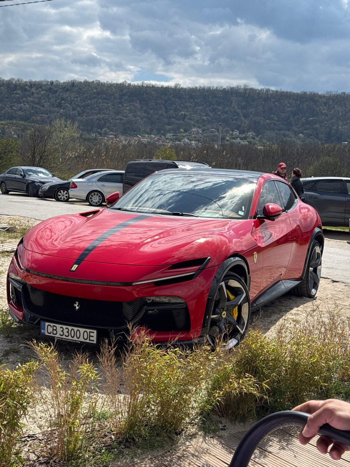 Red Ferrari spotted in coastal Varna, Bulgaria