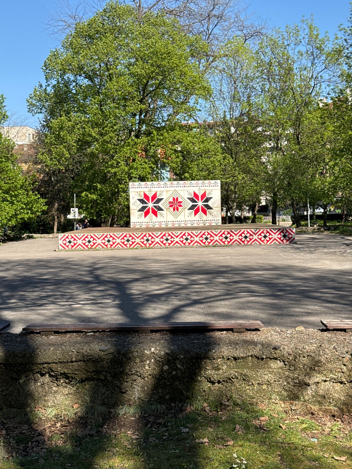 Spring afternoon documented at Sofia's Holy Trinity Church park