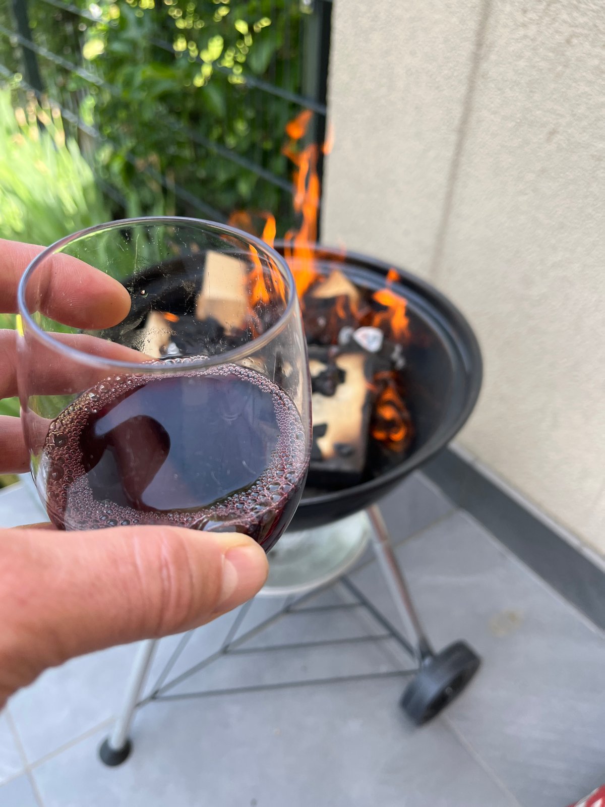 Wine and barbecue moment captured in Mondercange, Luxembourg