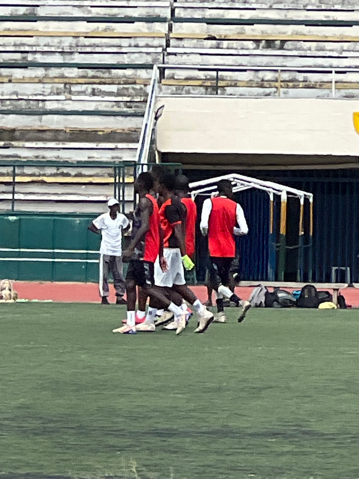 Soccer practice session at Nigeria's New Stadium