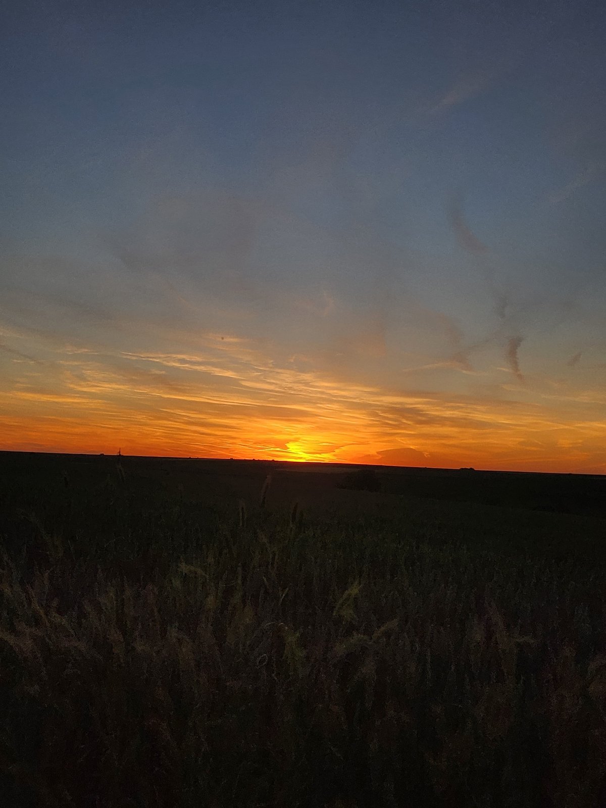 Sunset documented through multiple perspectives in rural Trastenik, Bulgaria