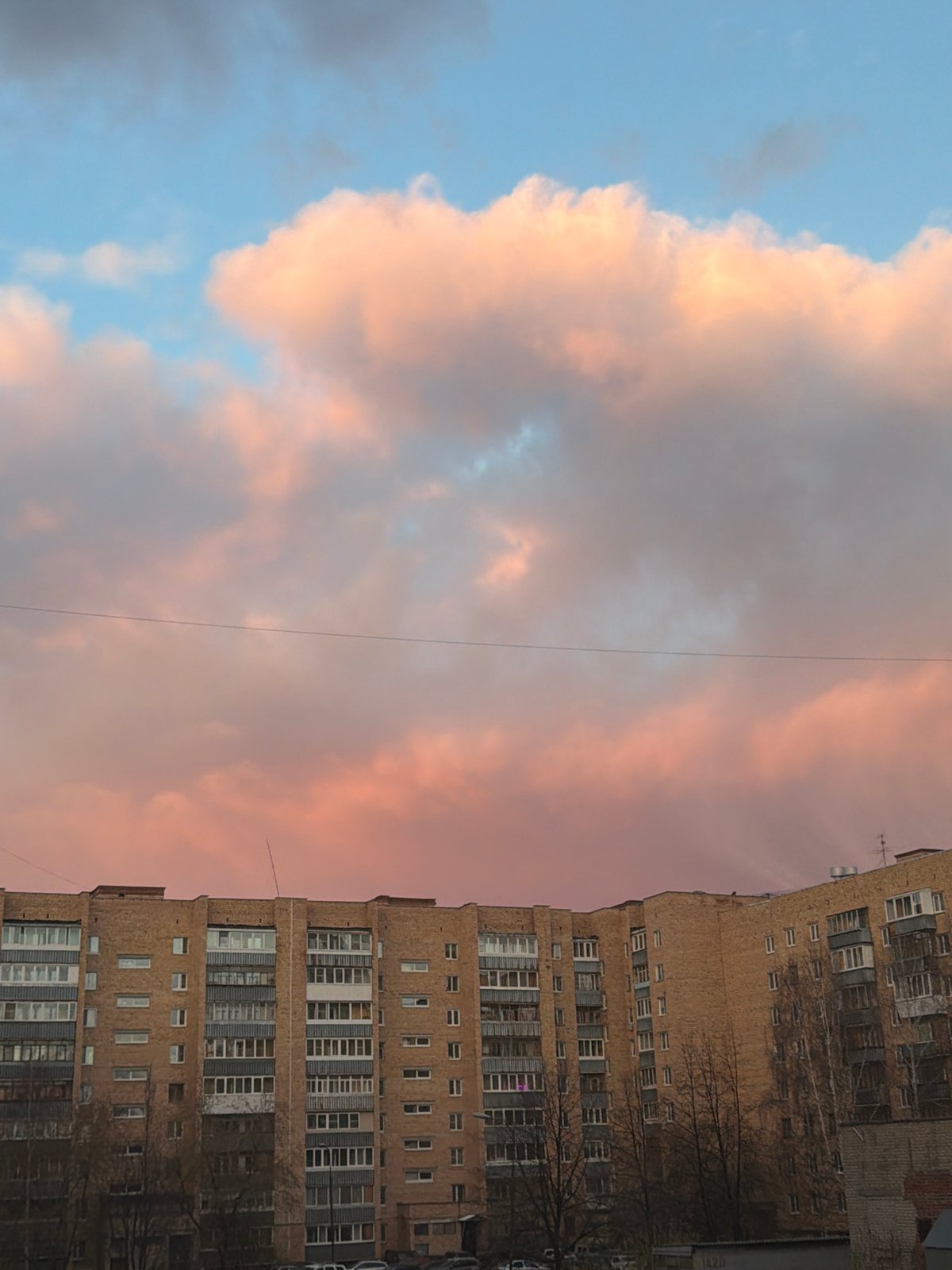 Dawn cityscape views captured from elevated position in Yekaterinburg