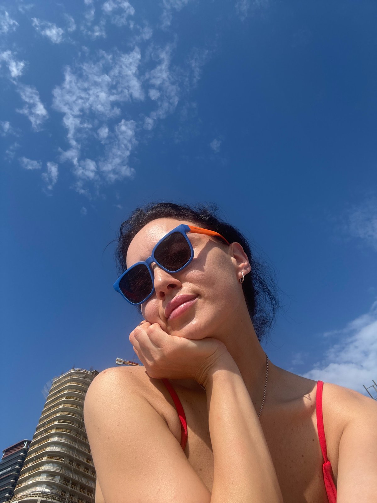 Lazy afternoon on Batumi's pebble beach, selfies and sea views