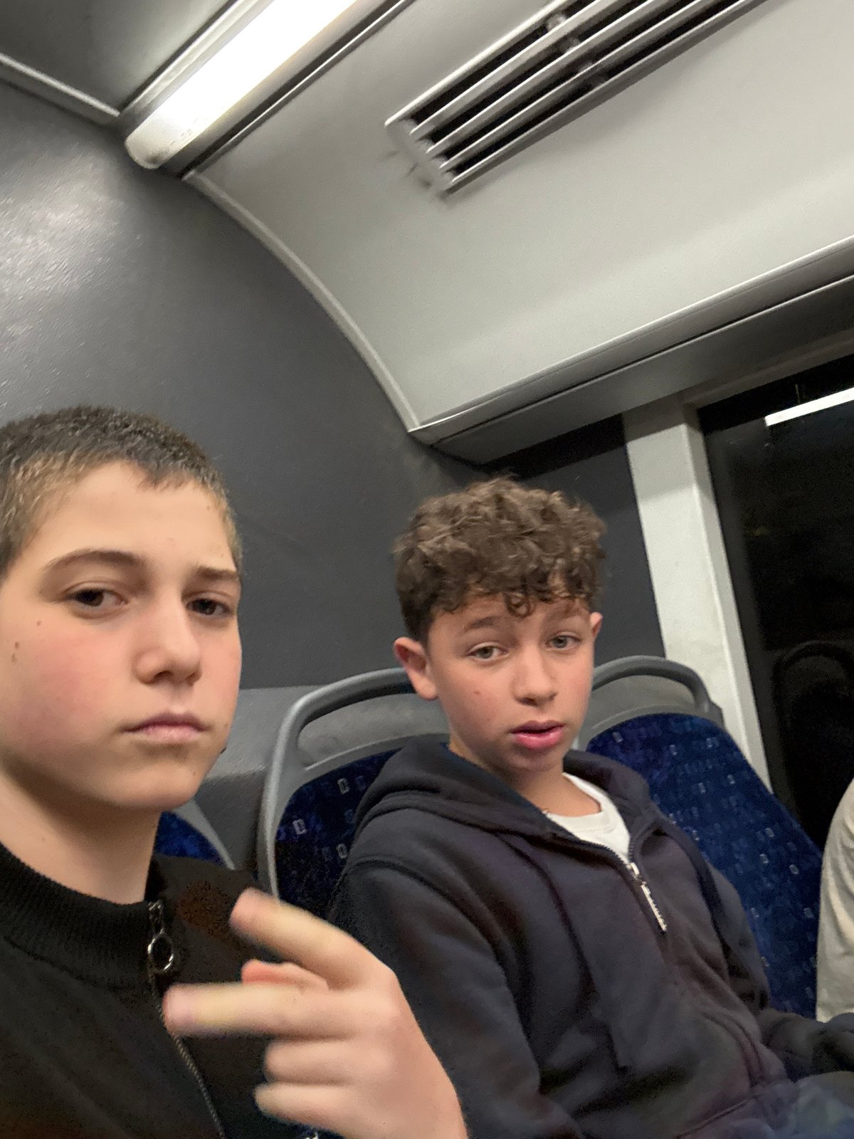 Two boys spotted traveling together on Tel Aviv train