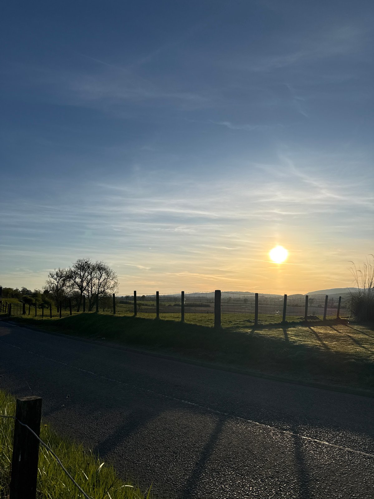 Rural bicycle scene captured during golden hour countryside moment