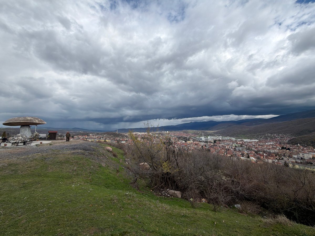 Spring landscape view captured between Bulgaria and North Macedonia
