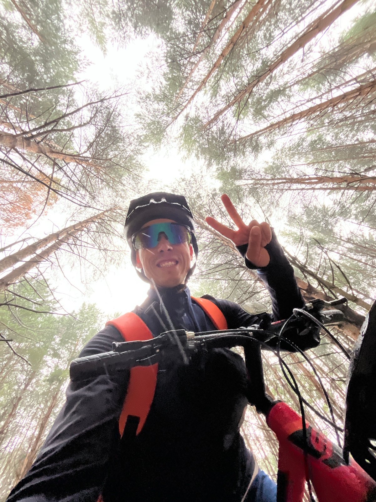Cyclist ready to ride in Chaikovsky, Russia