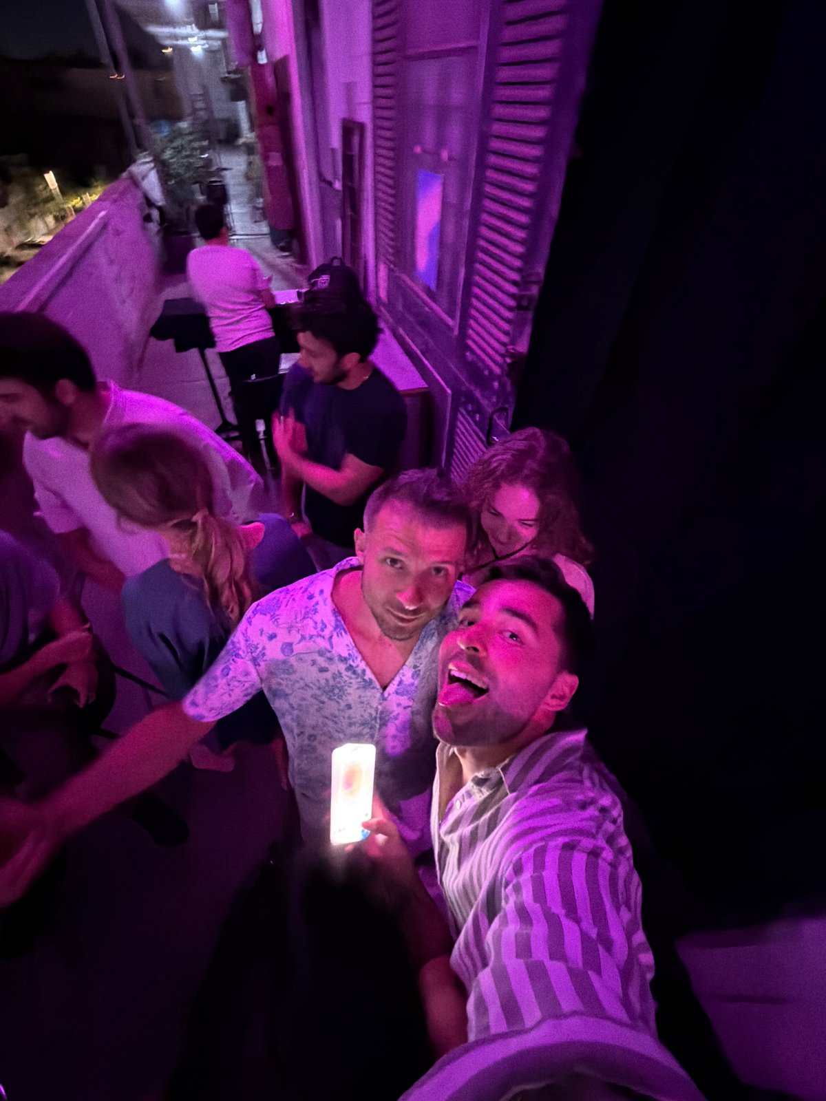 Evening social gatherings documented across Tel Aviv neighborhoods