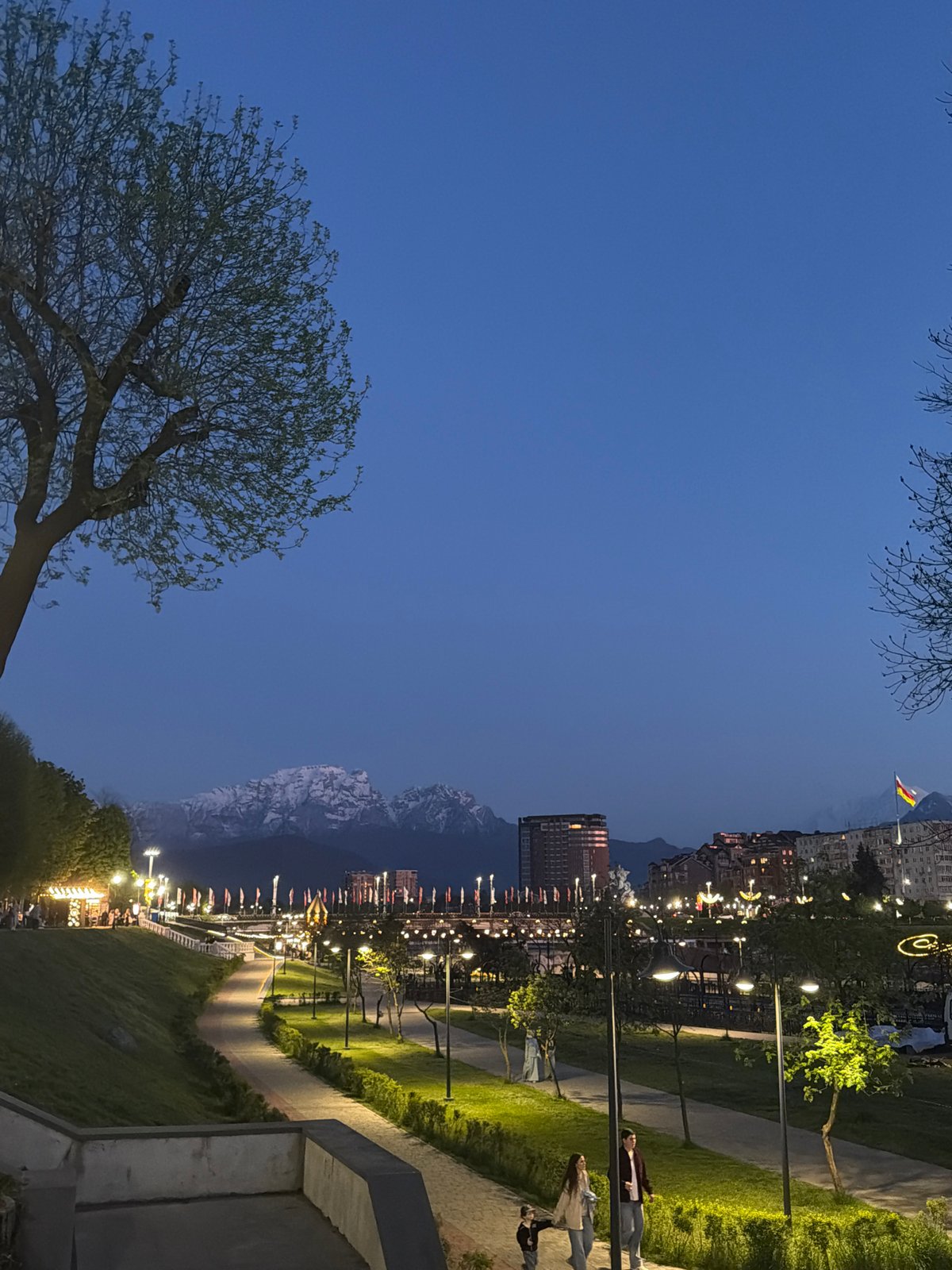 Evening strolls and photography capture illuminated Chermen during May festivities