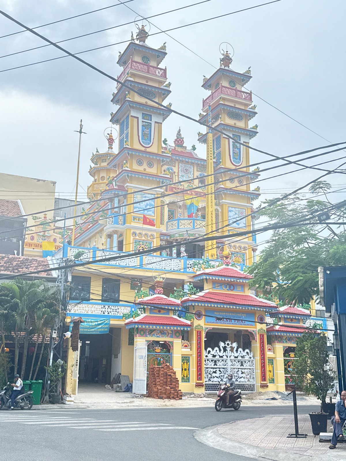 Colorful Buddhist temple observed in Nha Trang Ward, Vietnam