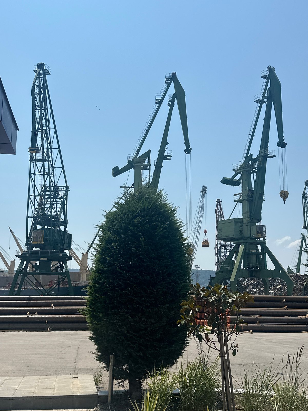 Industrial port and street scenes spotted on a sunny morning
