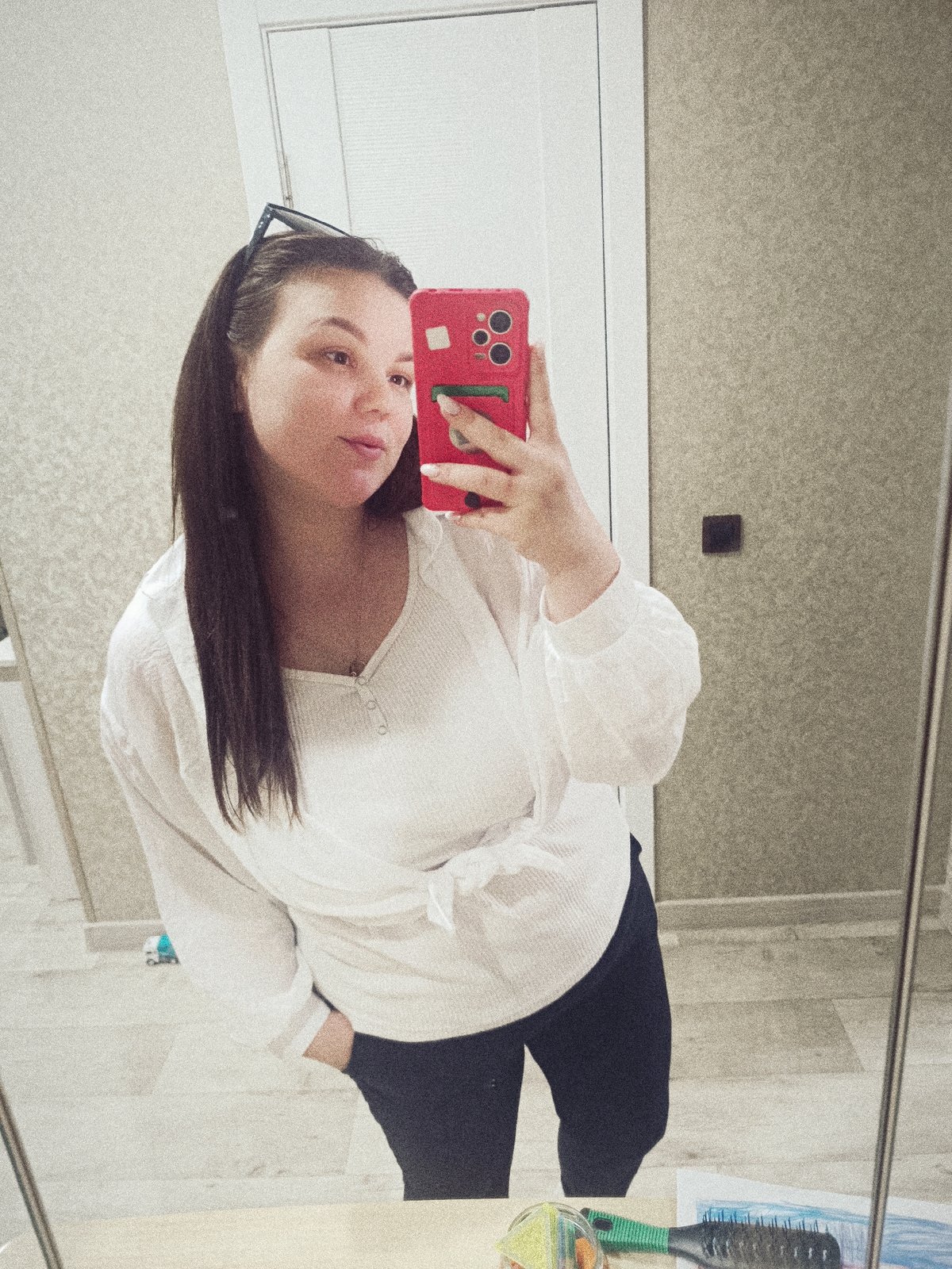Woman documents ordinary day through selfies in Прикамский, Russia