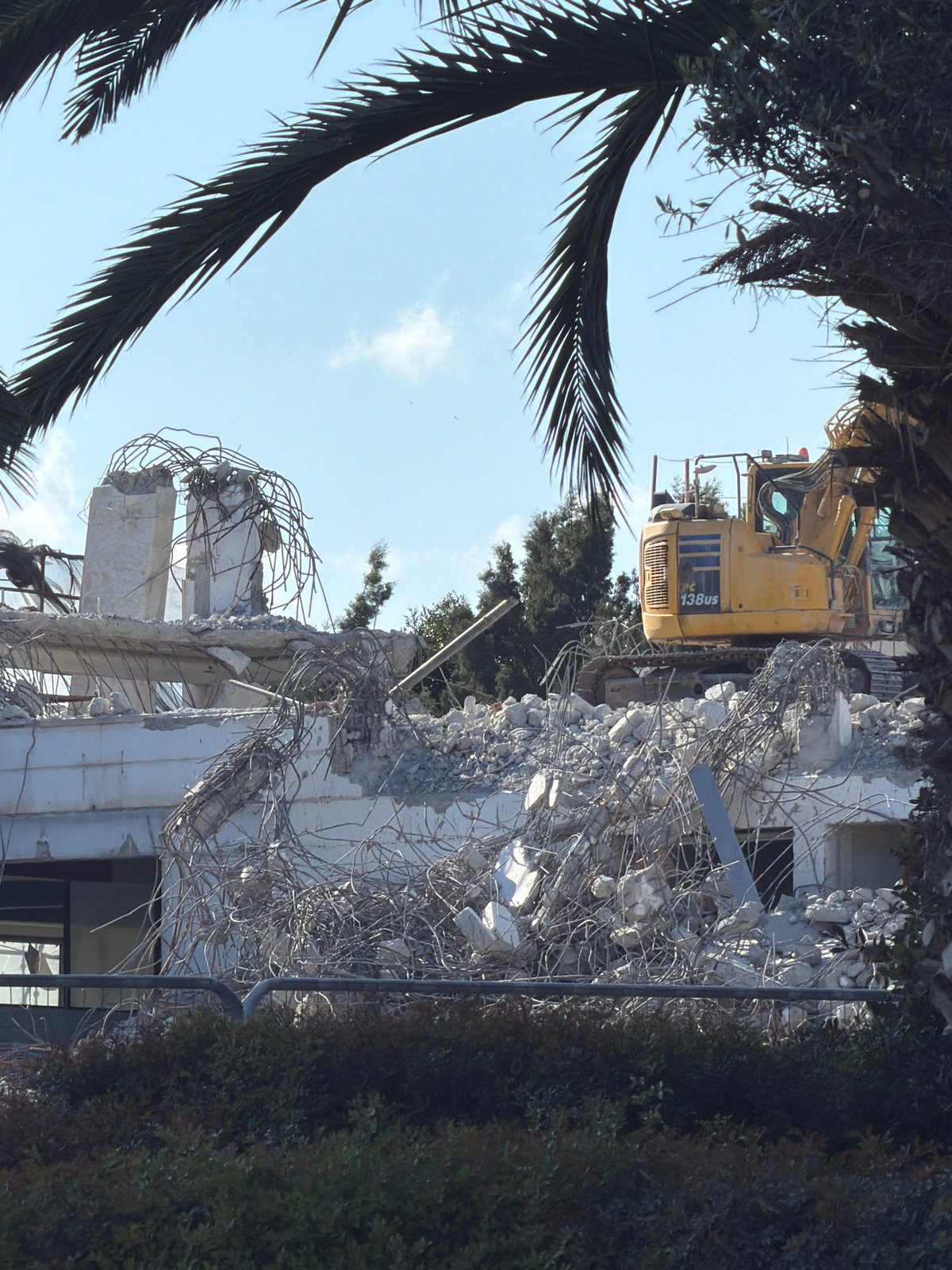 Building demolition underway in Limassol, Cyprus
