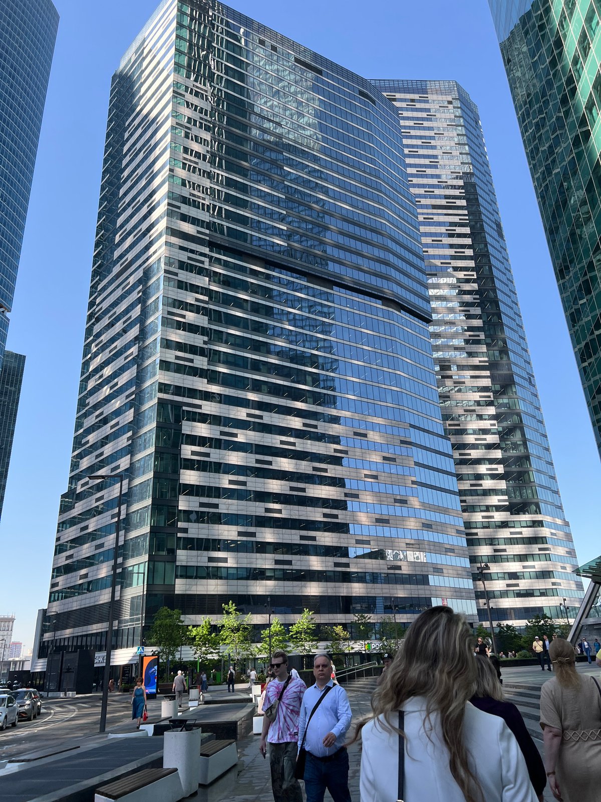 Moscow City skyline documented by witness Tuesday morning