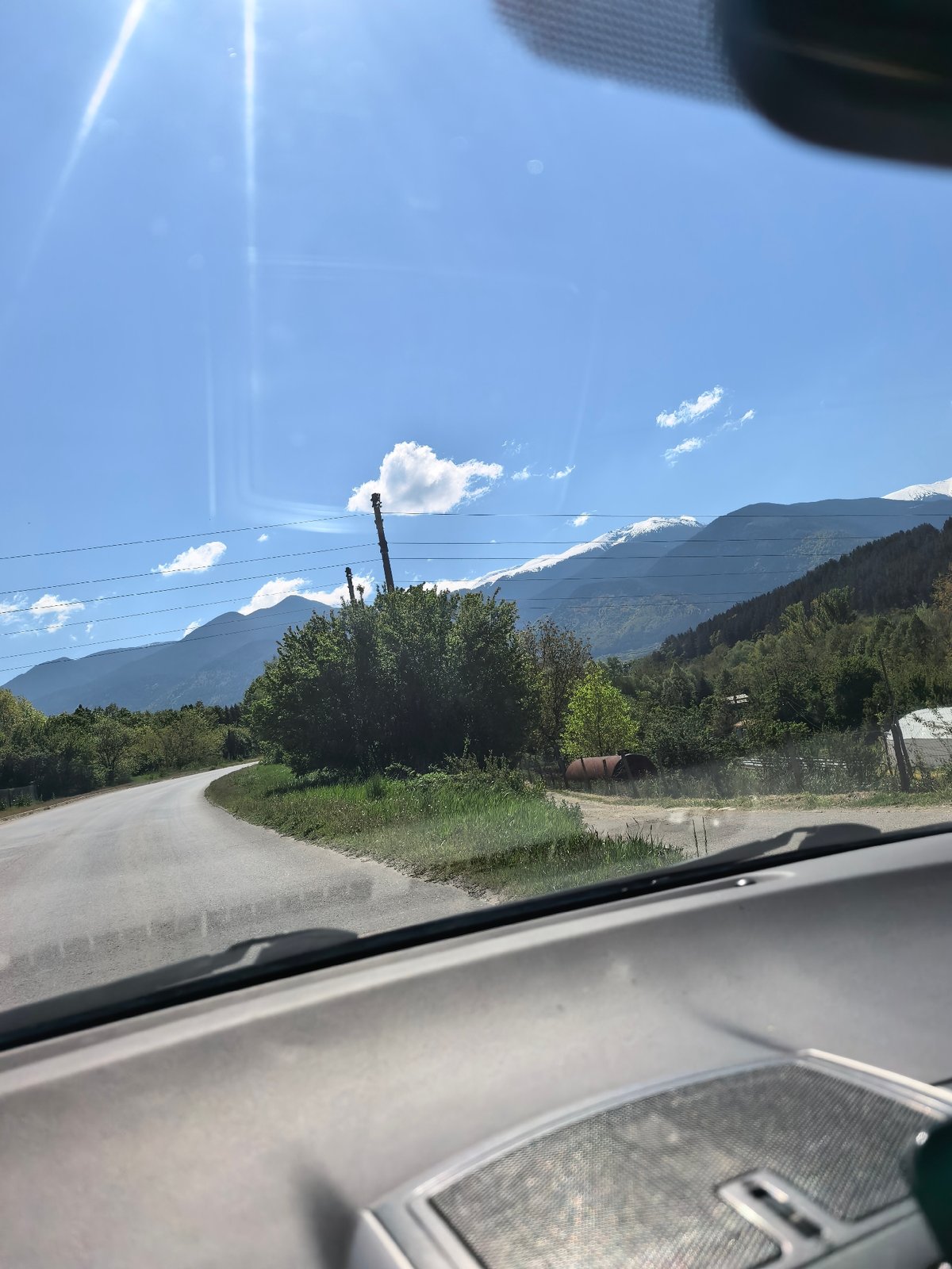 Morning drive through Dupnitsa reveals scenic mountain views