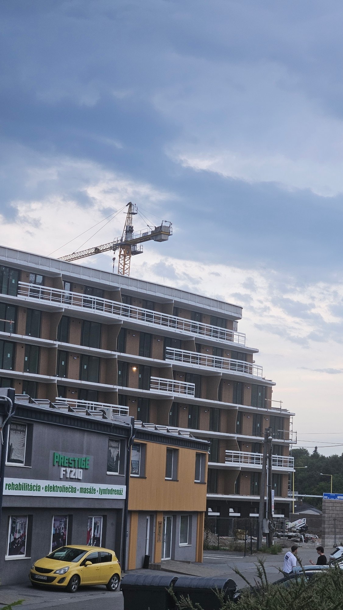 Urban scenes documented across Prešov during evening walk
