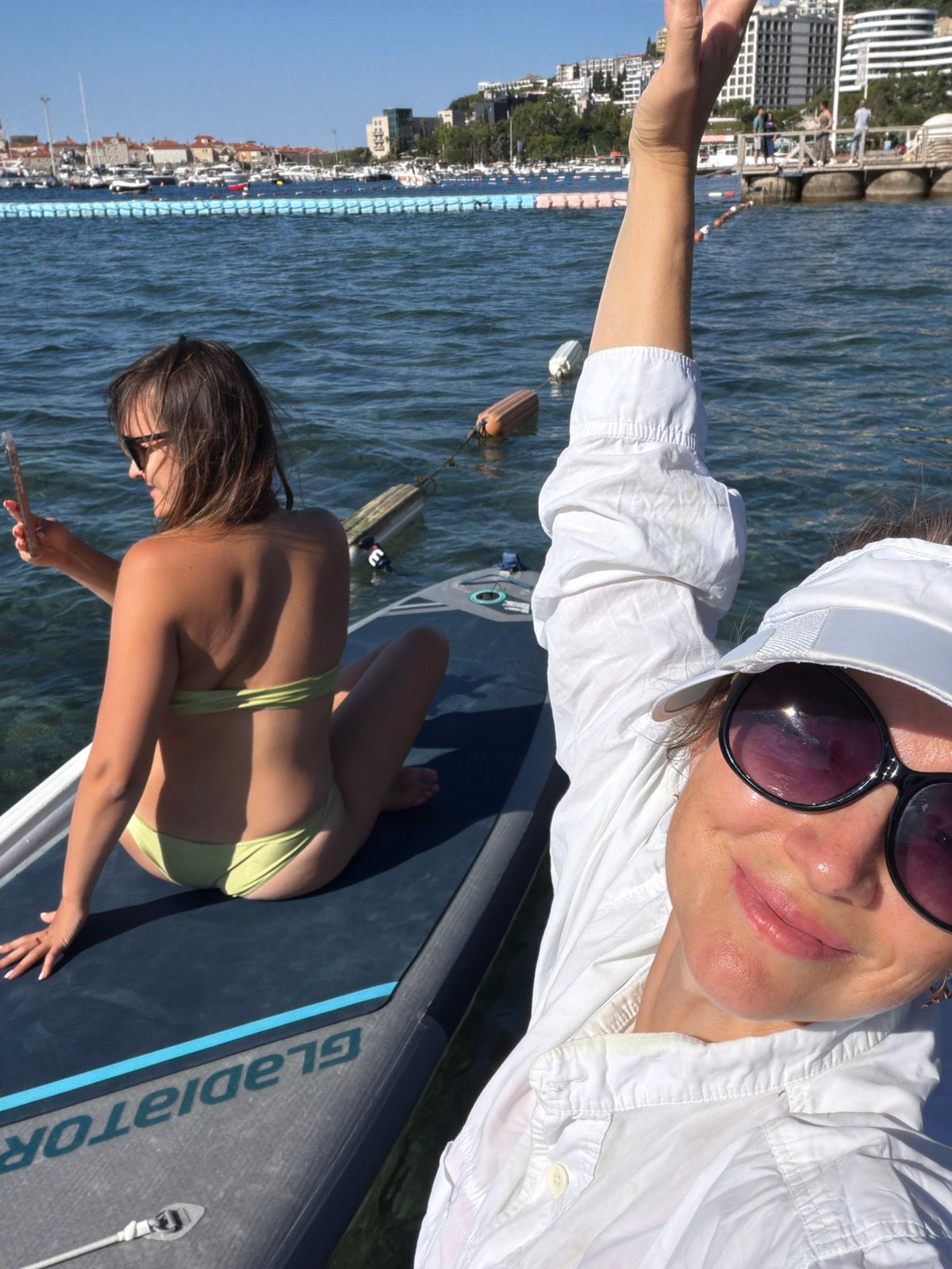 Paddleboarding and beach time on a sunny Budva morning