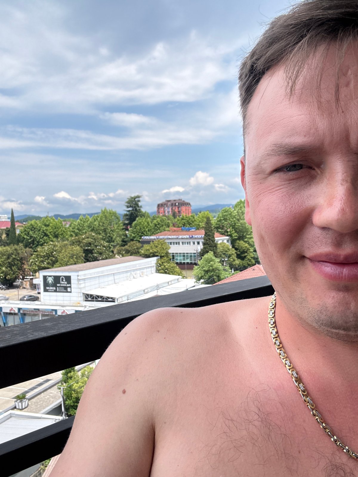 A lazy Sochi morning: balcony selfies and city views