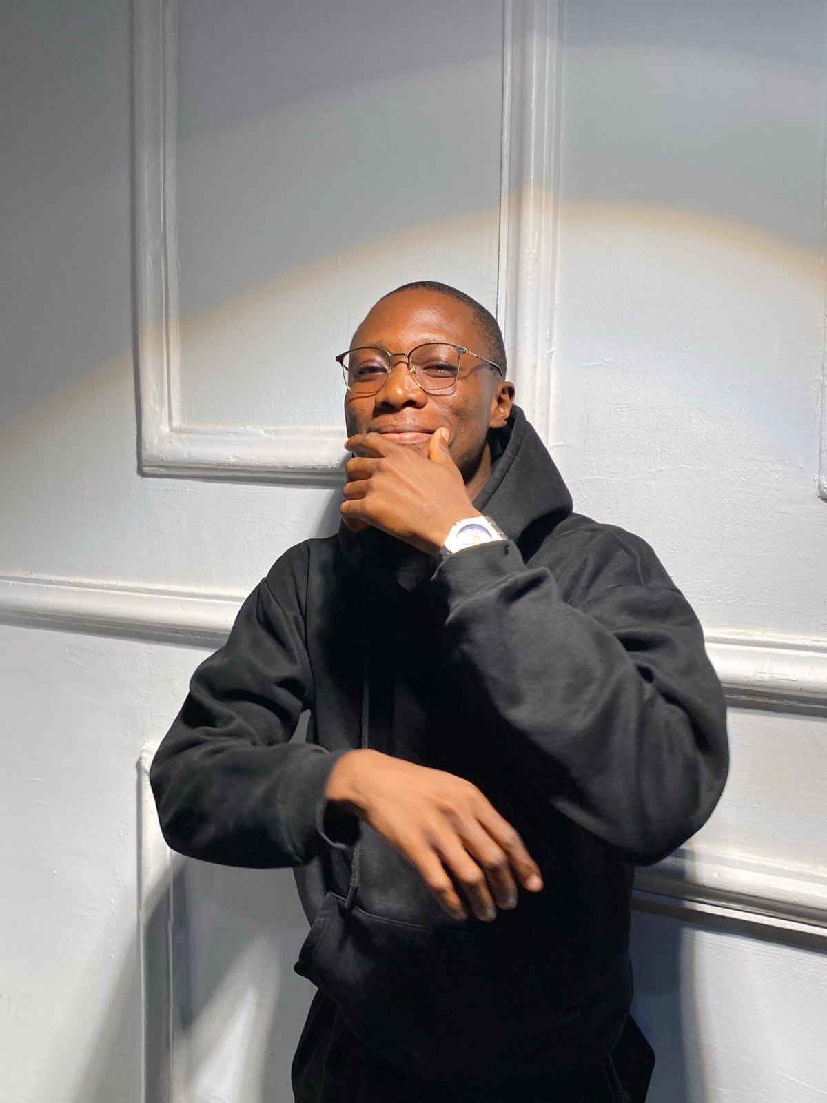 Young man conducts indoor photo session in Nigeria