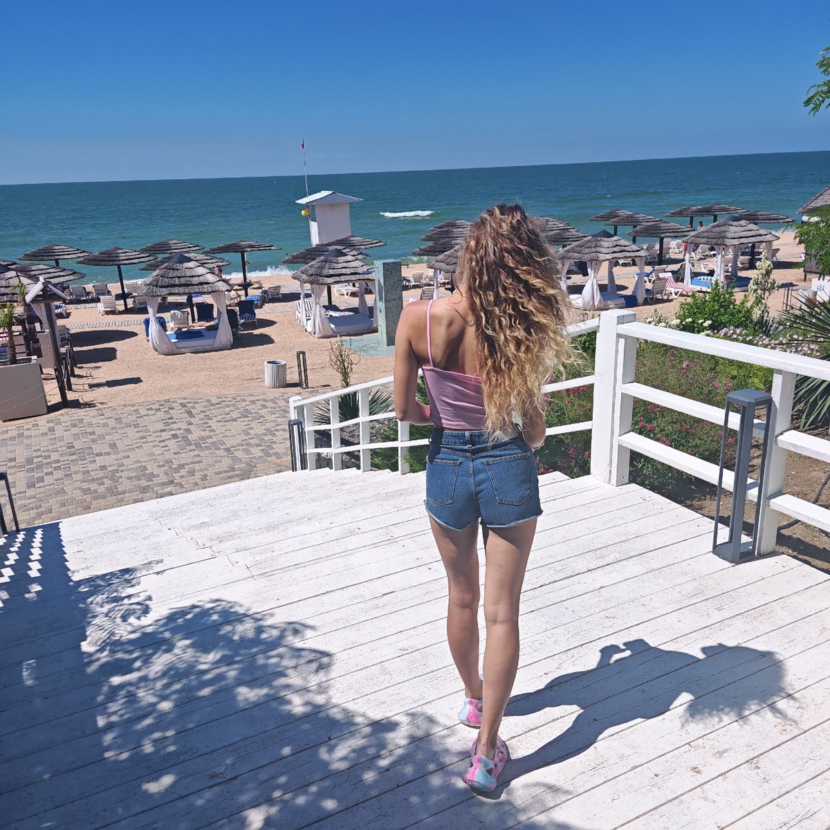 Summer day at a Crimean all-inclusive beach resort