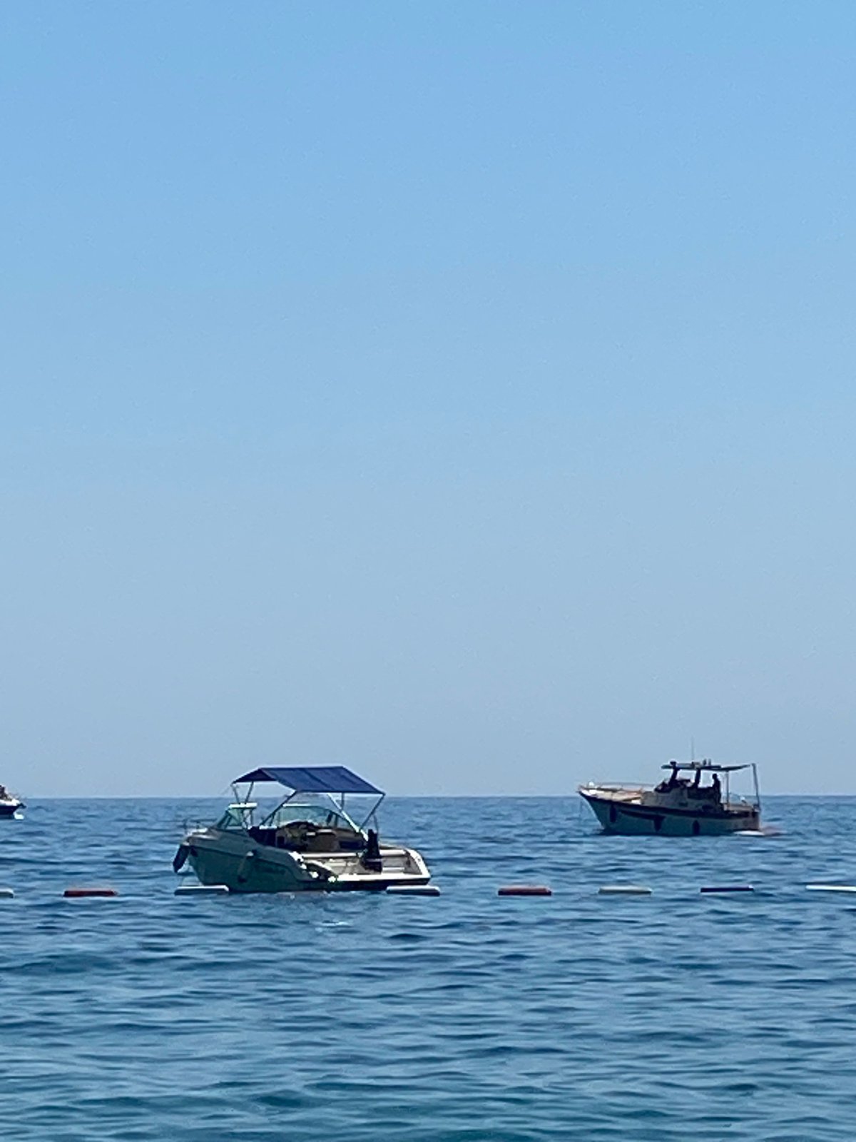 Busy summer beach day on the Montenegrin coast