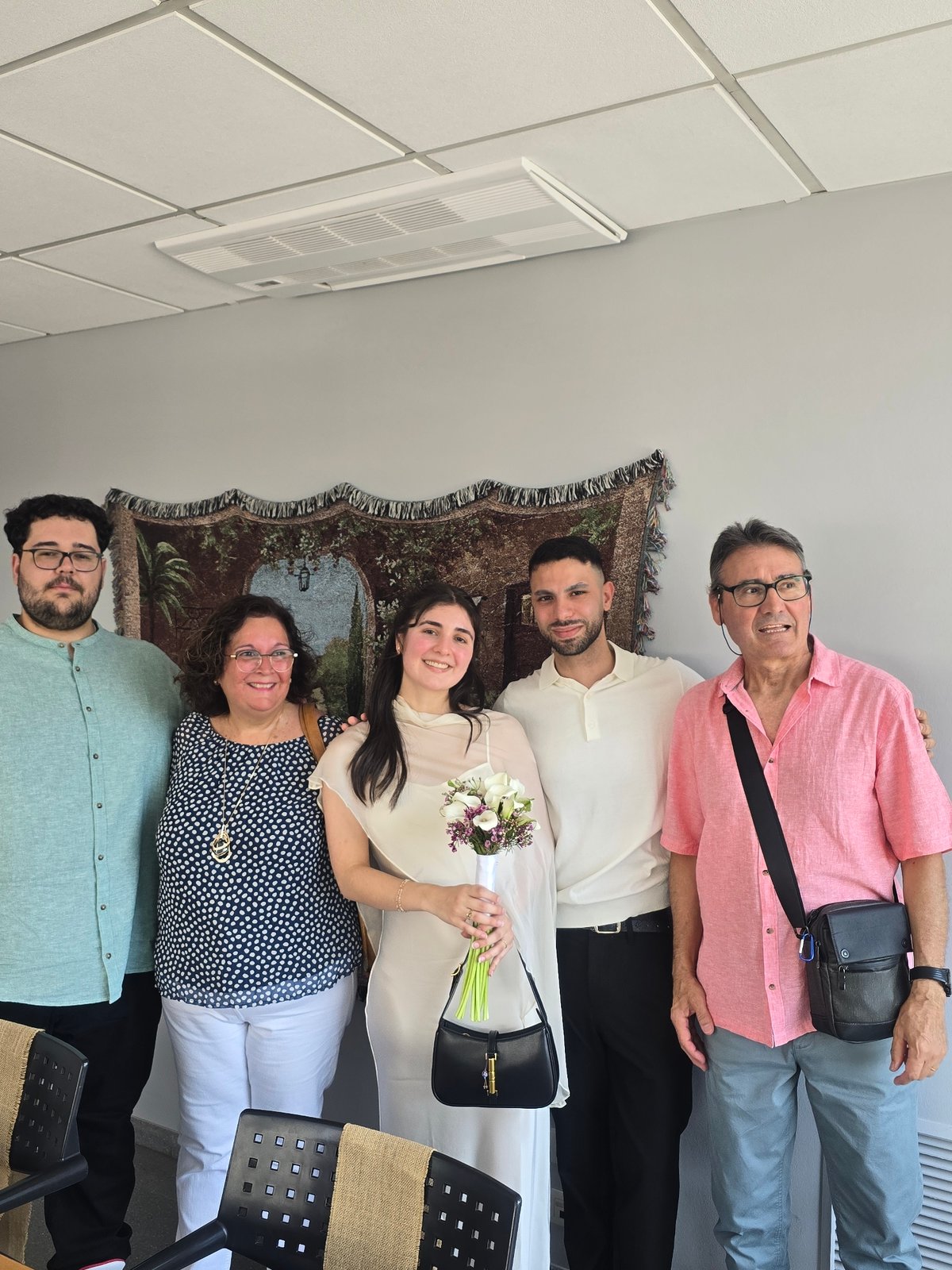 Wedding day portraits and guest photos in Terrassa, Spain