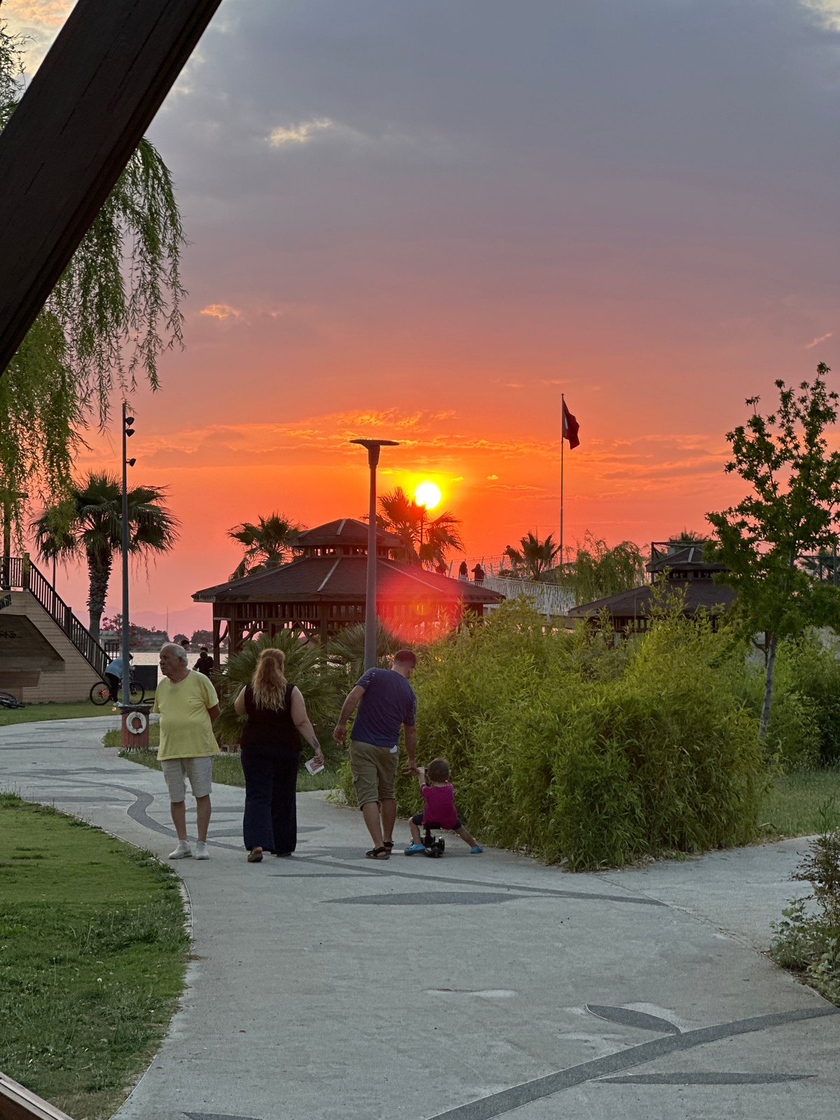 Daily life scenes captured across Fethiye during sunset hours