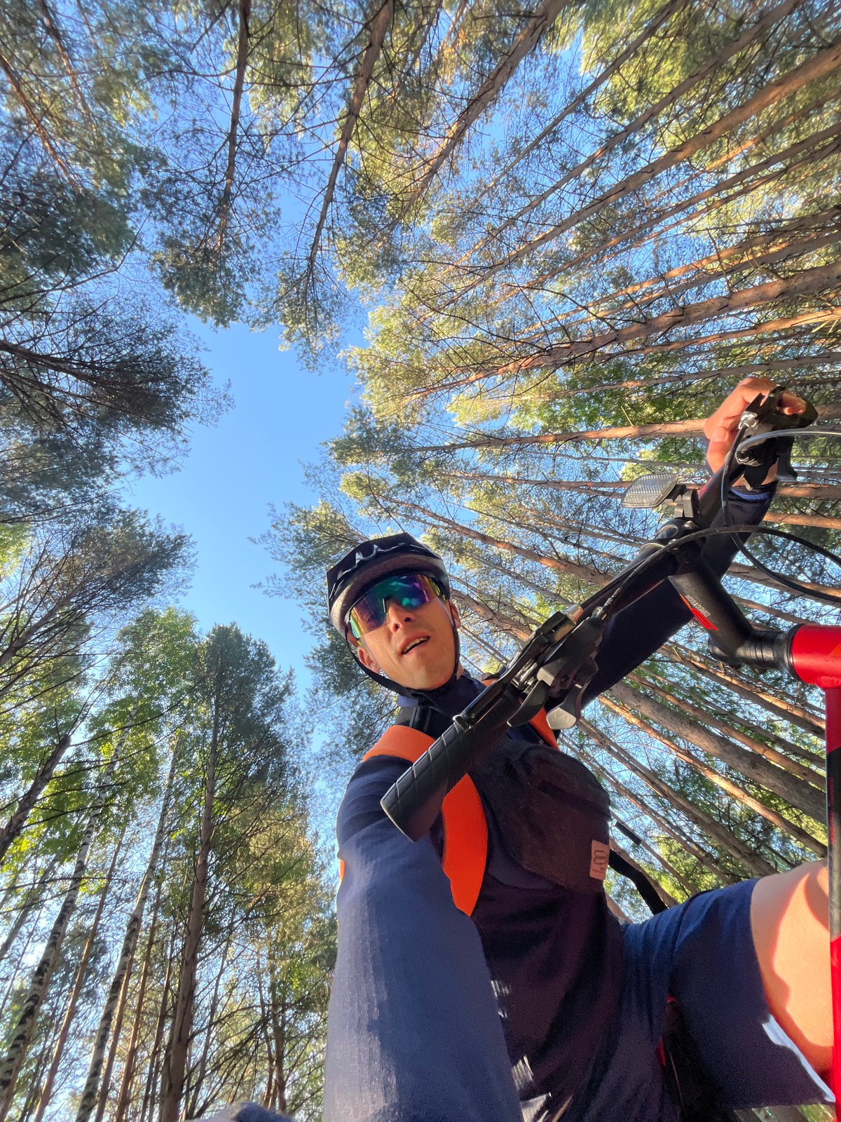 Early morning cycling and jogging activities in Chaikovsky forests